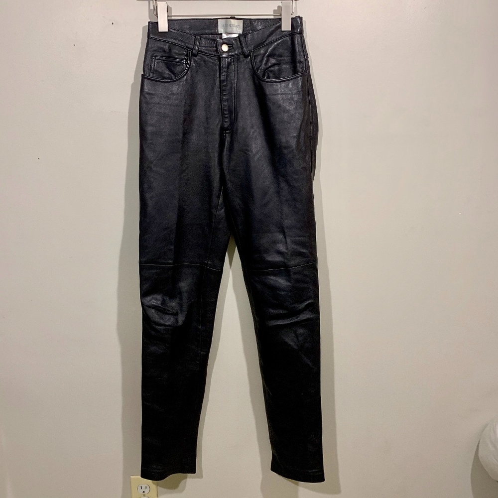 VTG Hugo Buscati Collection Black Leather Pants